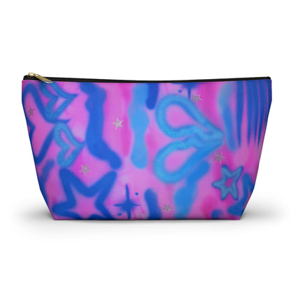 "blue camo" airbrush makeup pouch