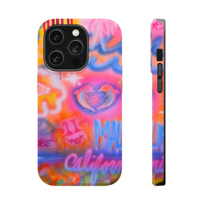 "mornings in malibu" MagSafe airbrush iPhone case