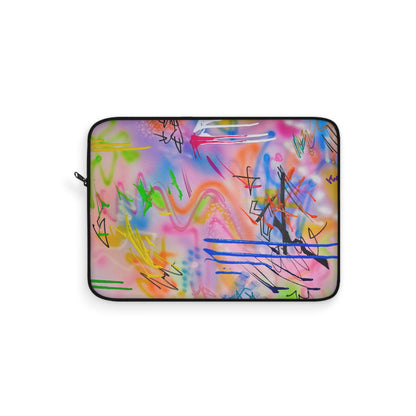 "neon haze" airbrush laptop sleeve