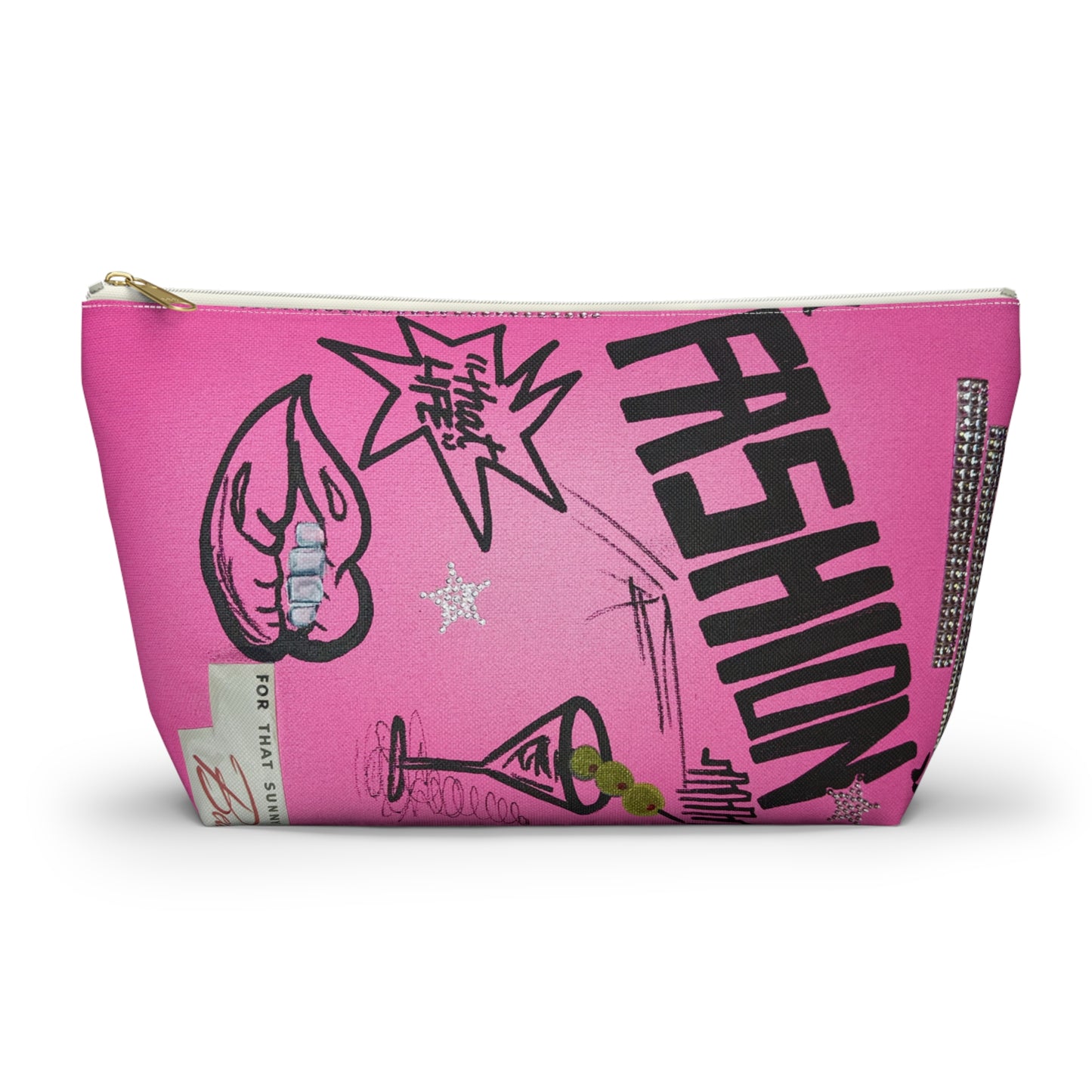 "high fashion" airbrush makeup pouch
