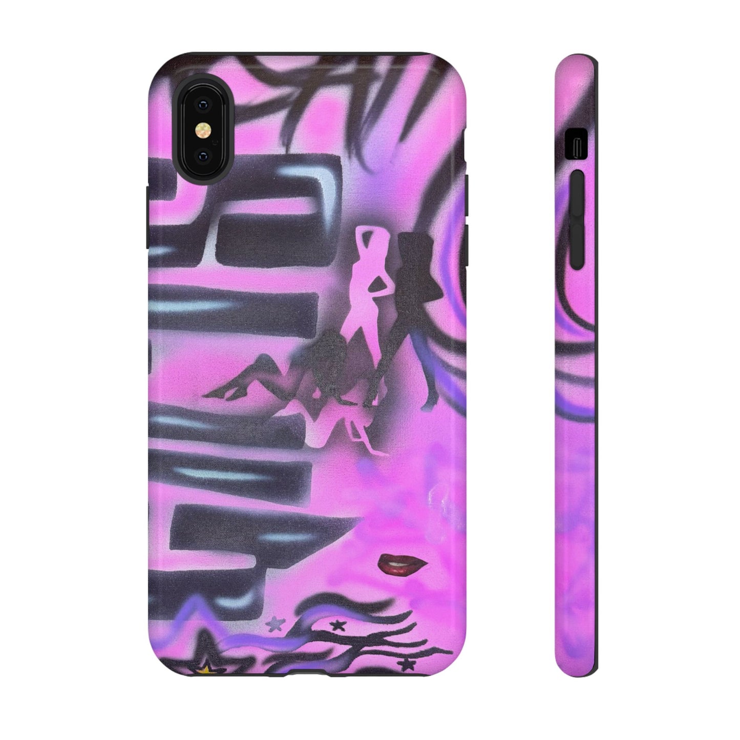 "neon nights" airbrush iPhone case