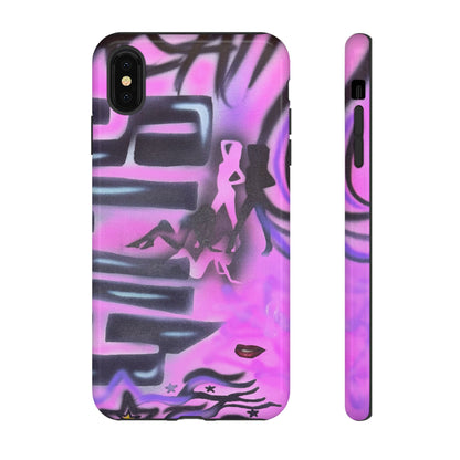 "neon nights" airbrush iPhone case