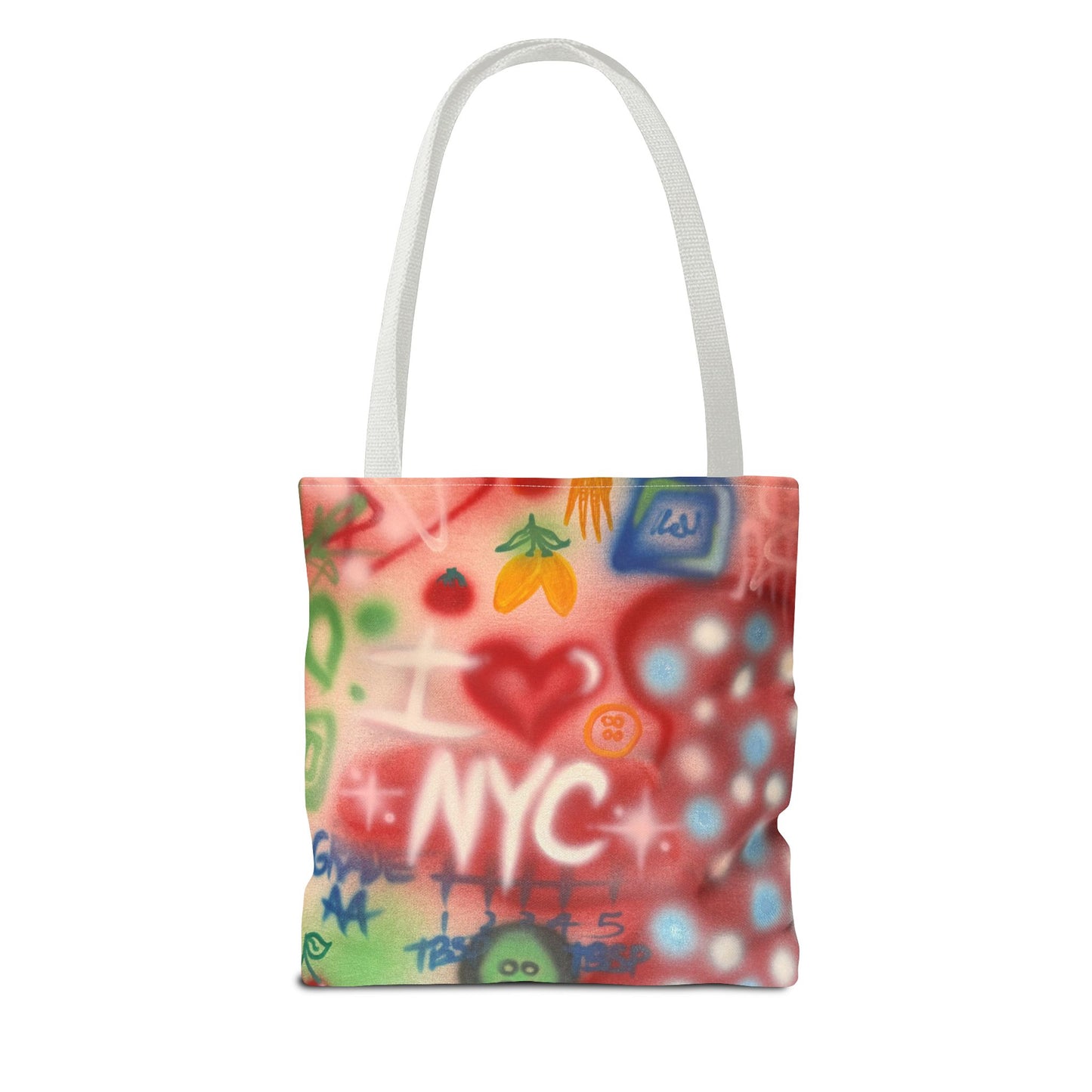 "i <3 NYC" airbrush tote bag