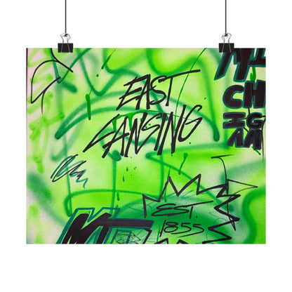 "east lansing, mi" airbrush horizontal print