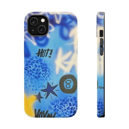 MagSafe "brilliant blues" airbrush iPhone case