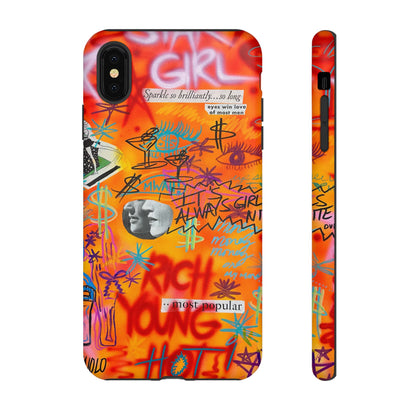 "rich, young, hot" airbrush iPhone case