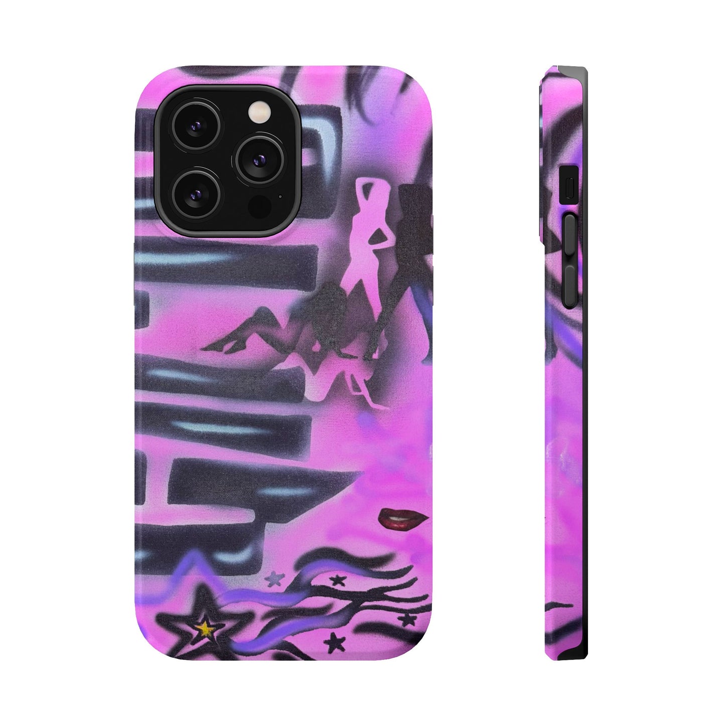 MagSafe "neon nights" airbrush iPhone case