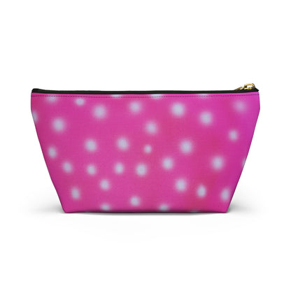 "bubblegum polka dot" airbrush makeup pouch