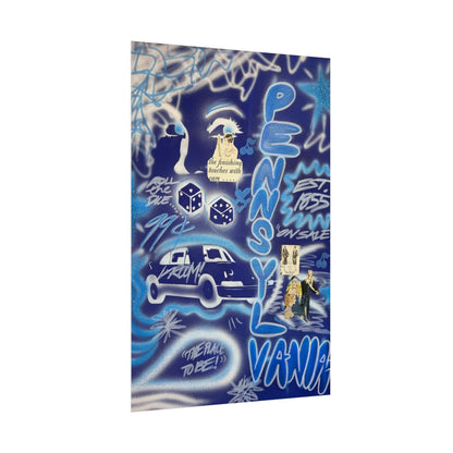 "state college, pa" airbrush rolled print