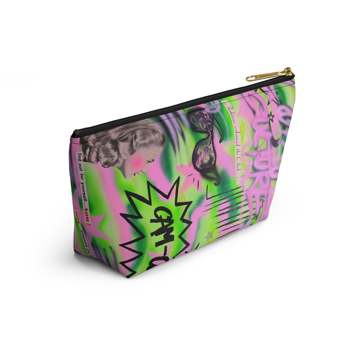 "green camo" airbrush makeup pouch
