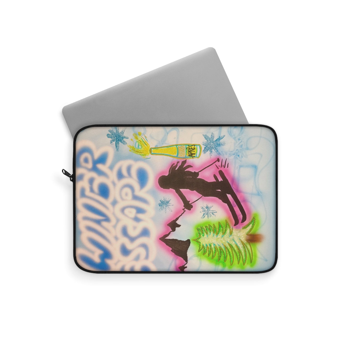 "winter escape" airbrush laptop sleeve