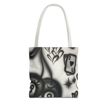 "hidden ace" airbrush tote bag