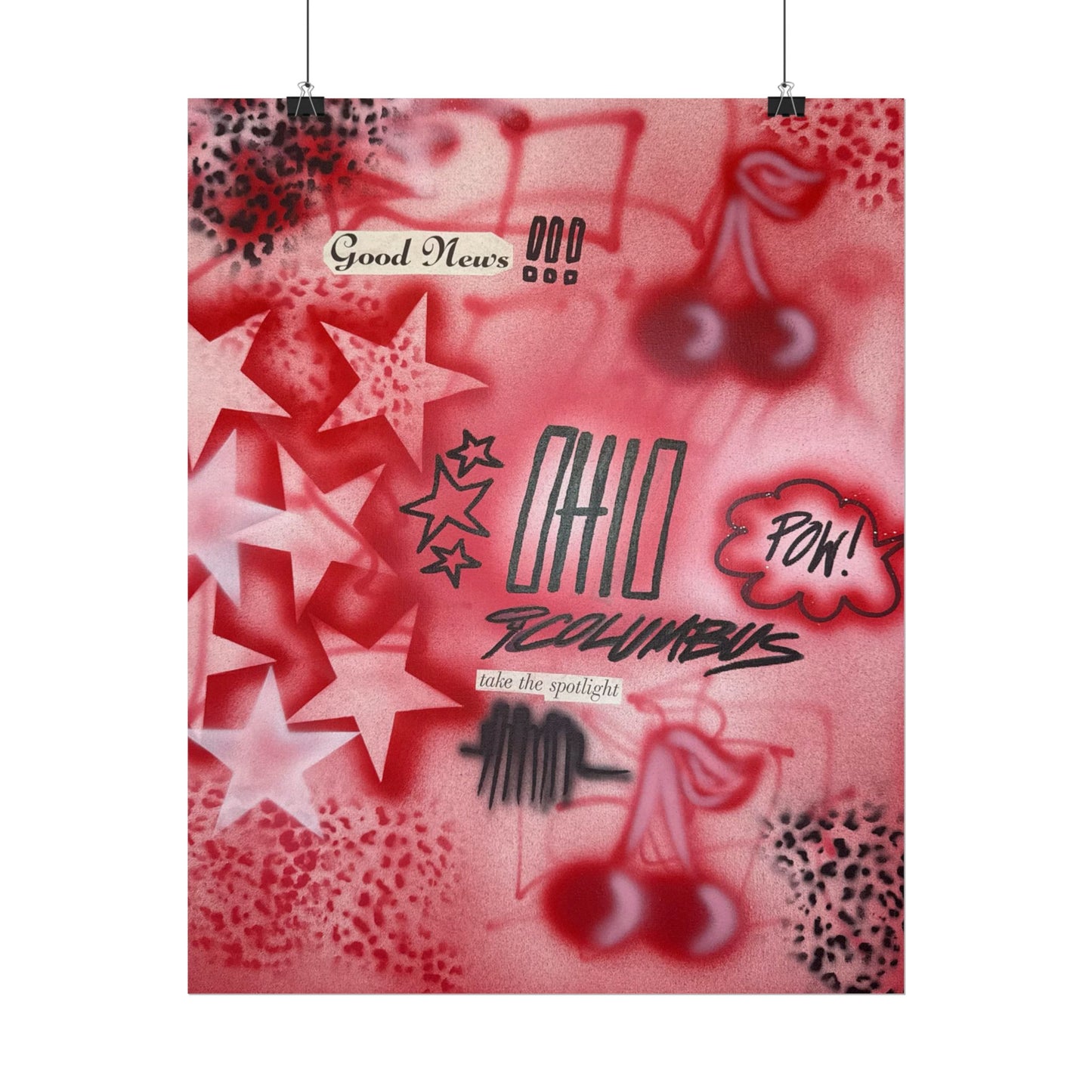 "columbus, ohio" airbrush rolled print