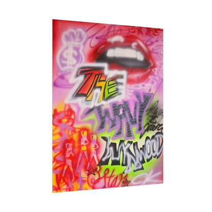 "wynwood gold" airbrush rolled print