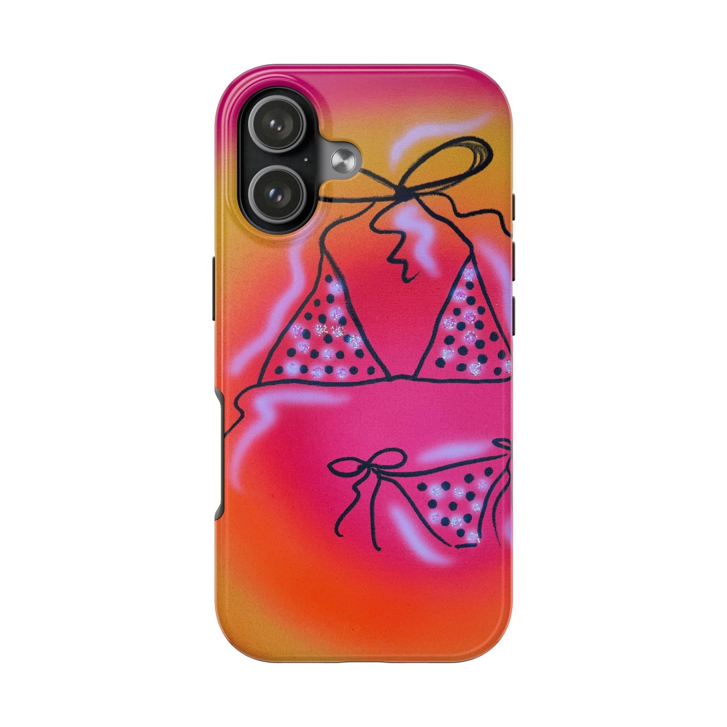 "glitter bikini" airbrush iPhone case
