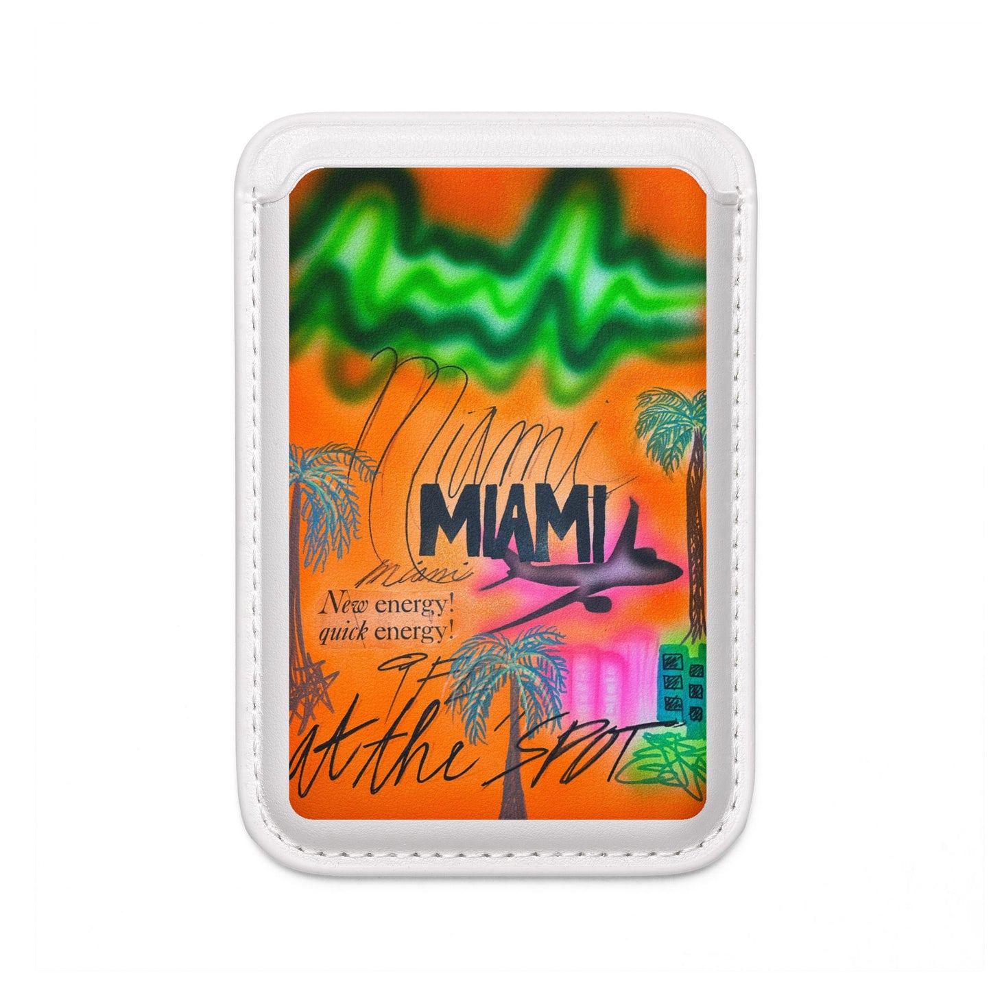 "miami, fl" airbrush vegan wallet (Magsafe® Compatible)