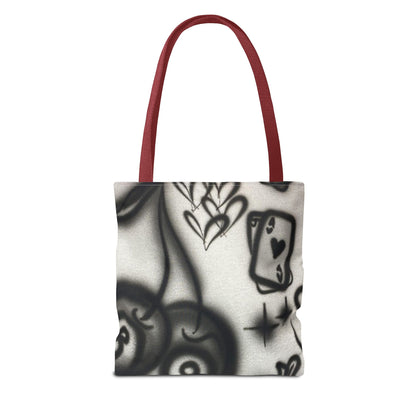 "hidden ace" airbrush tote bag