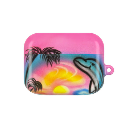 "dolphin love" airbrush airpod cases