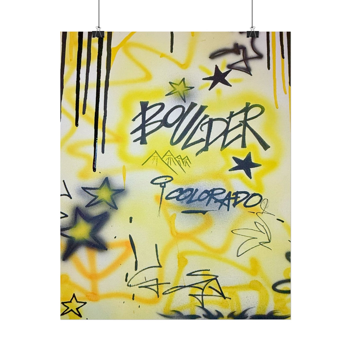 "boulder" airbrush rolled print