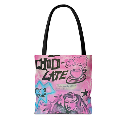 "avant le ski" airbrush tote bag