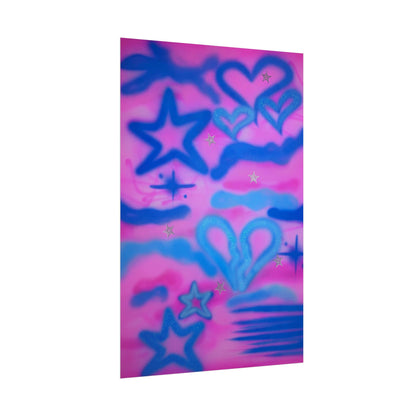 "blue camo" airbrush rolled print
