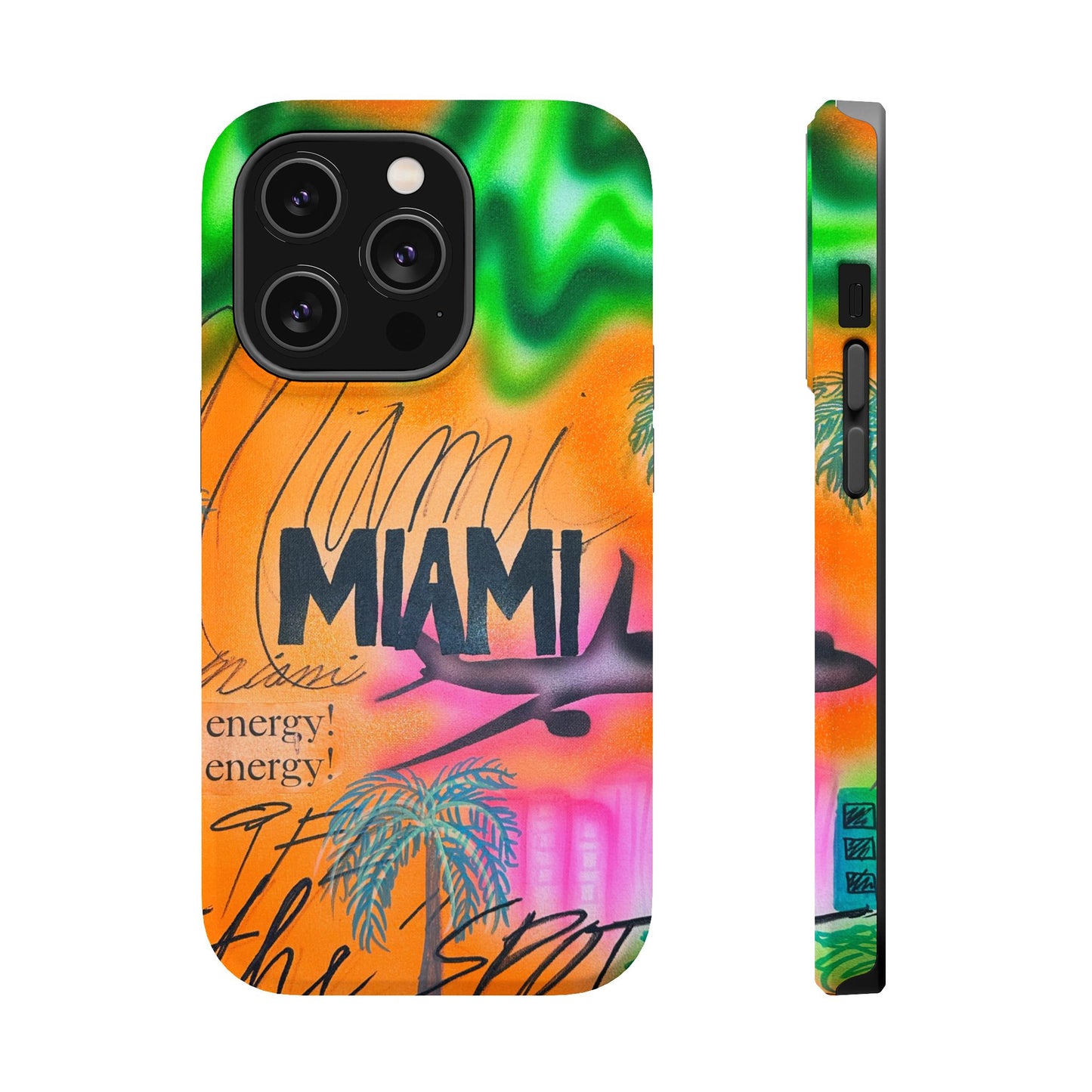 MagSafe "miami, fl" airbrush iPhone case