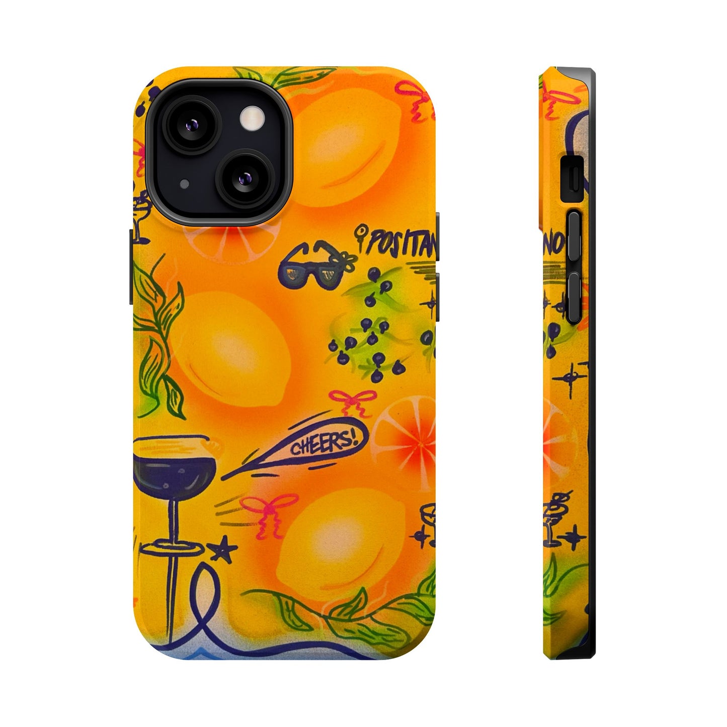 "citrus coastline" airbrush iPhone case