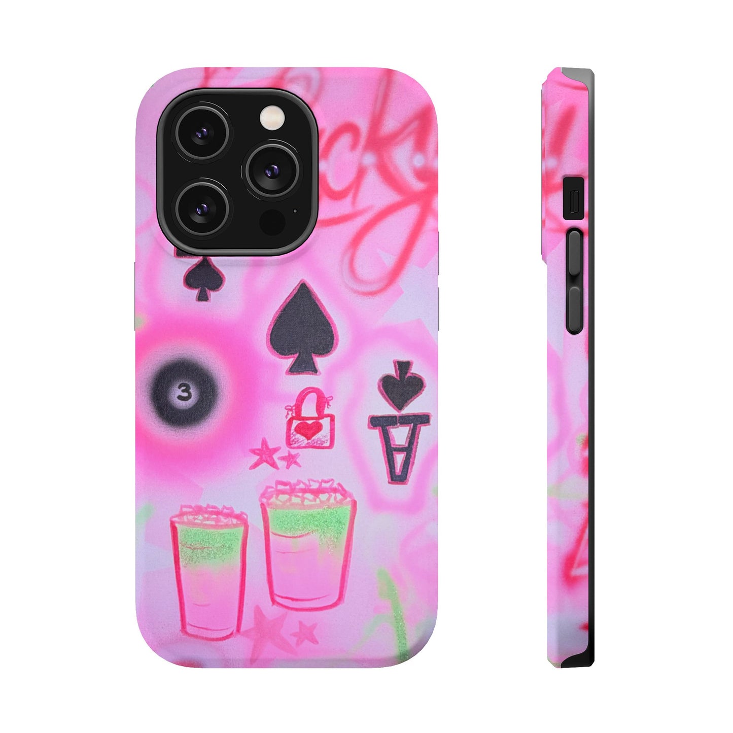 MagSafe "lucky ace" airbrush iPhone case