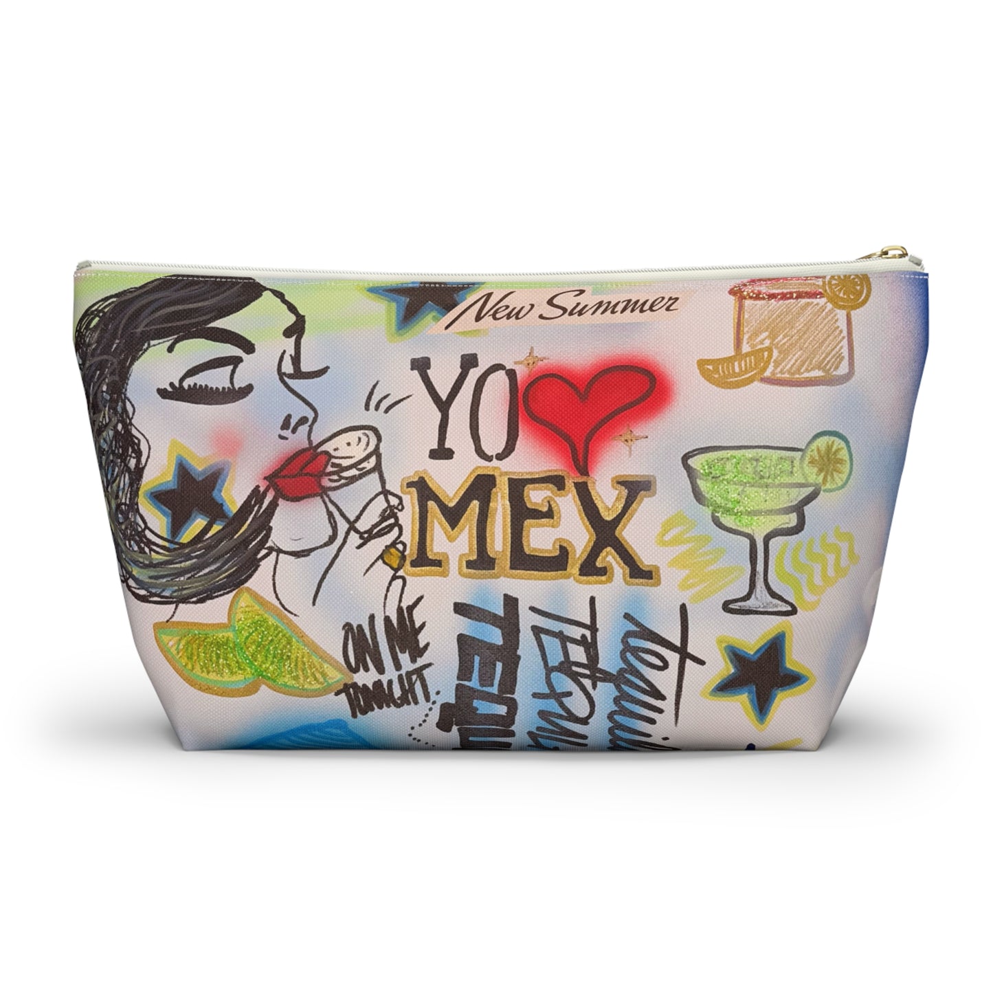 "salted lime" airbrush makeup pouch