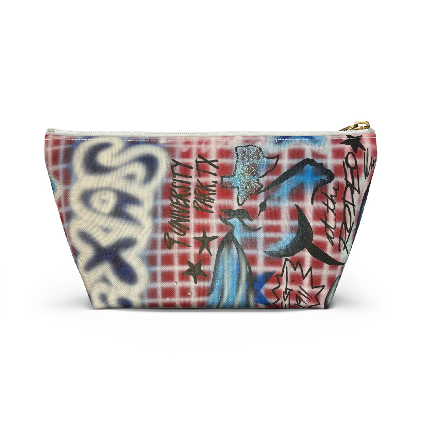 "texas" airbrush makeup pouch