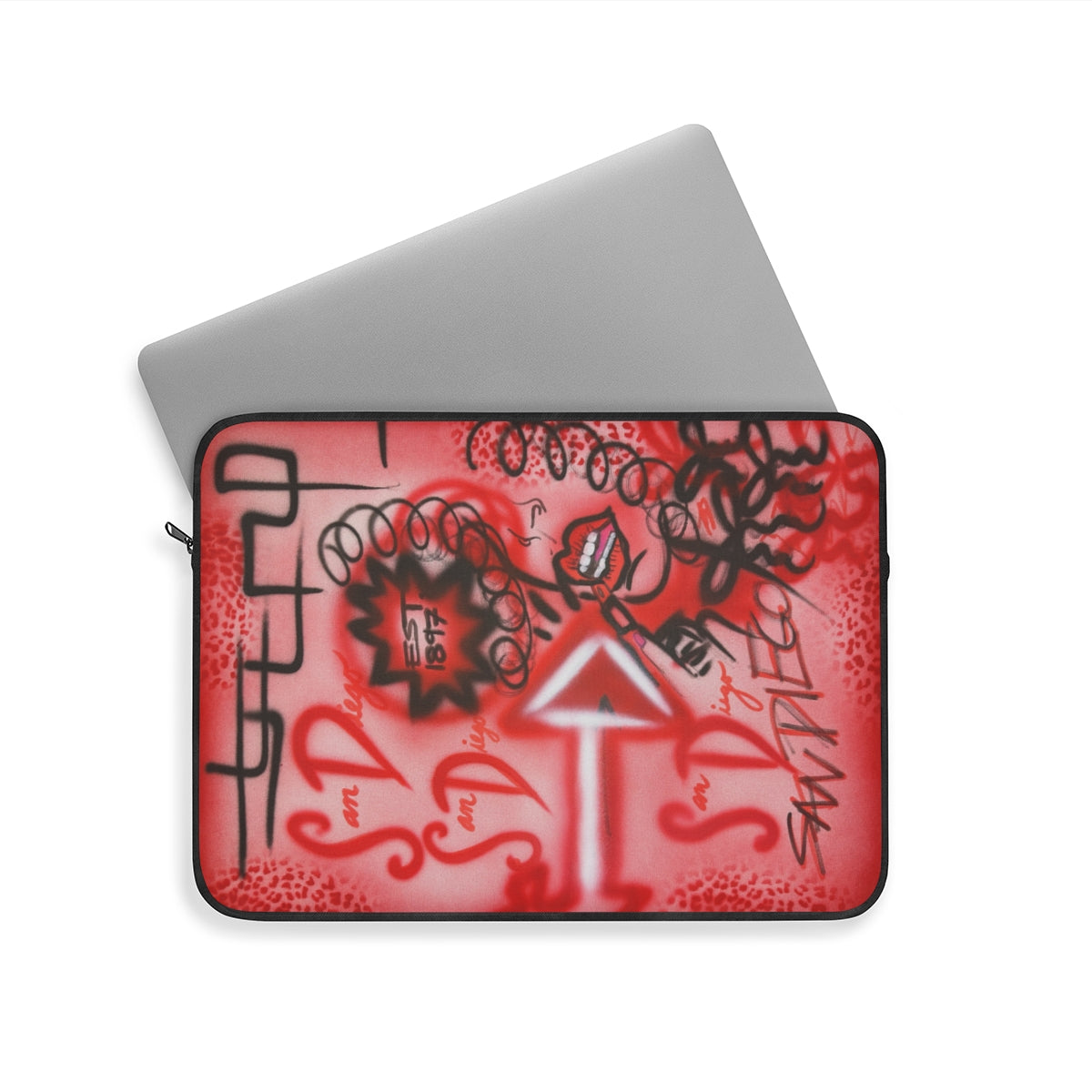 "san diego" airbrush laptop sleeve