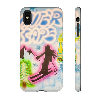 "winter escape" airbrush iPhone case