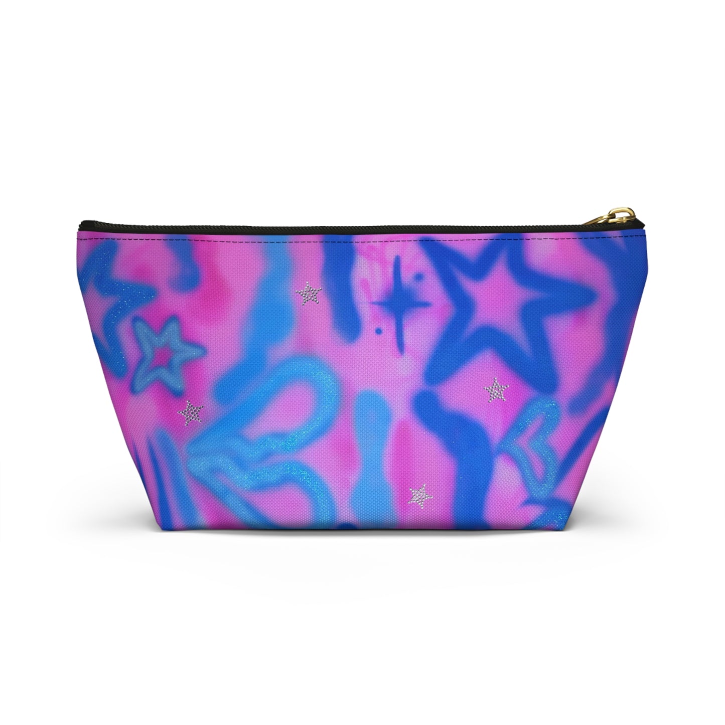 "blue camo" airbrush makeup pouch