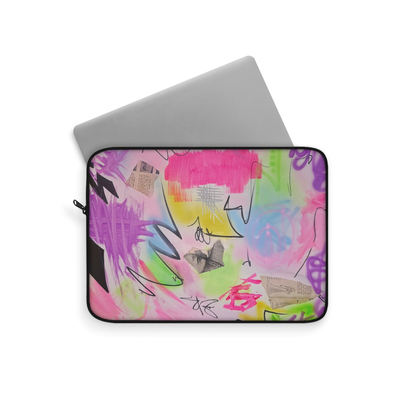 "pastel static" airbrush laptop sleeve