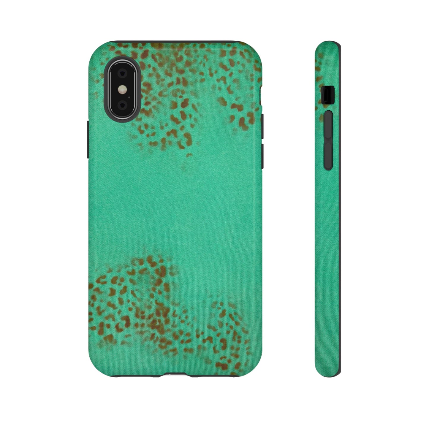 "teal cheetah" airbrush iPhone case