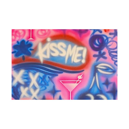 "kiss me pt. 2" airbrush horizontal print