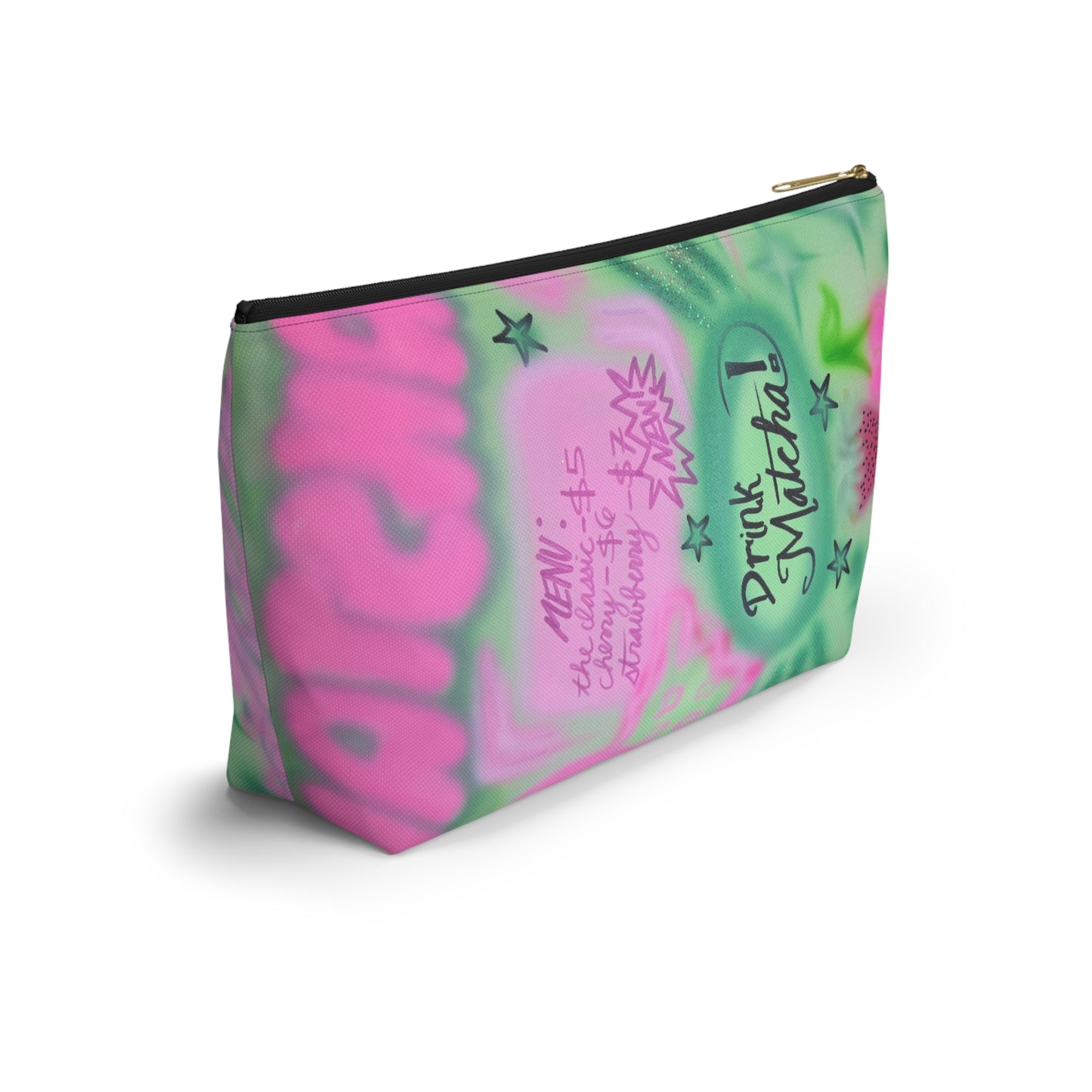 "matcha!" airbrush makeup pouch