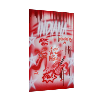 "indiana" airbrush rolled print