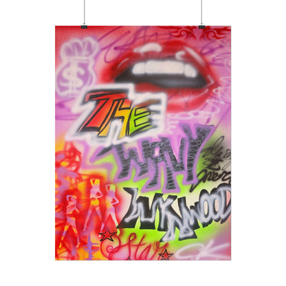 "wynwood gold" airbrush rolled print
