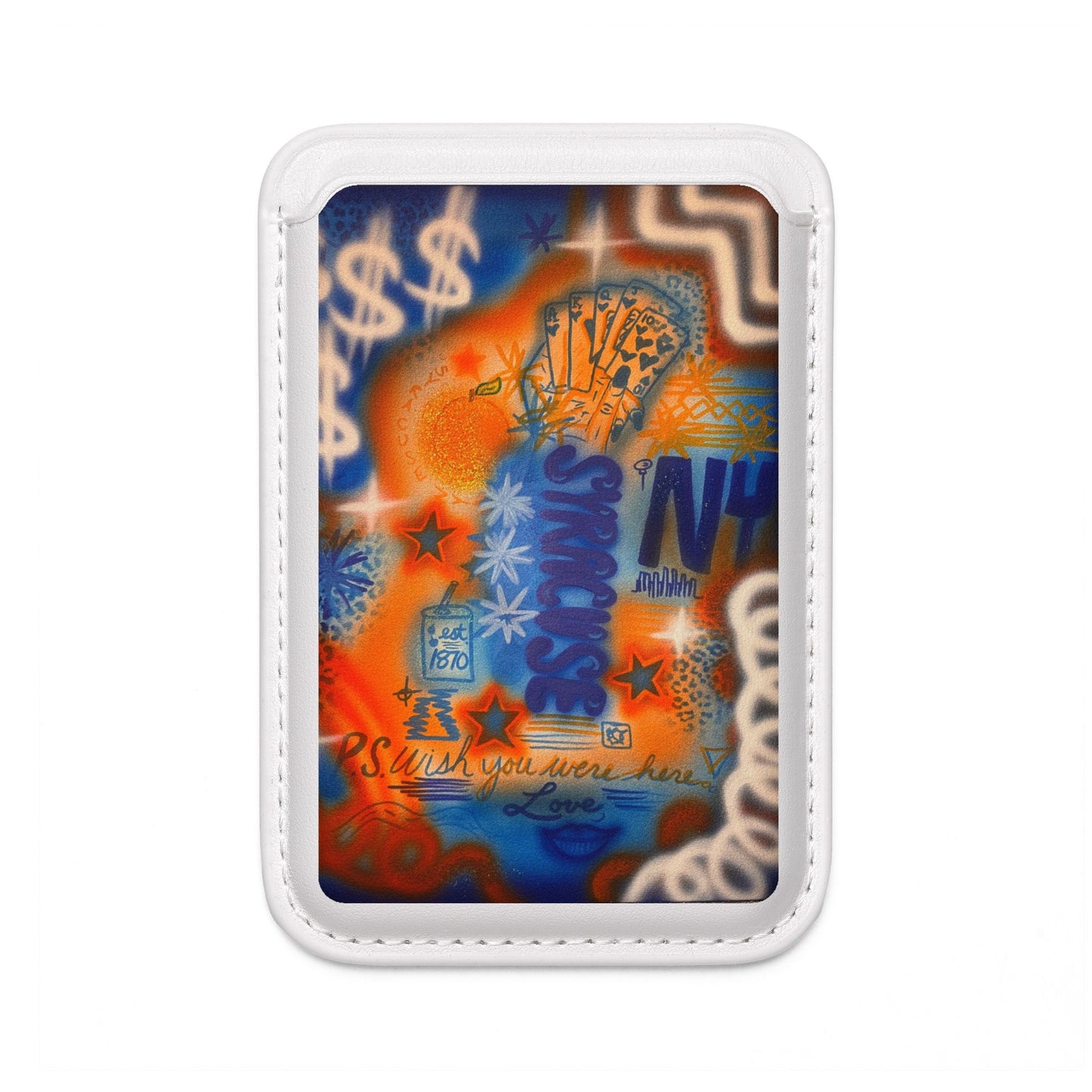 "syracuse" airbrush vegan wallet (Magsafe® Compatible)