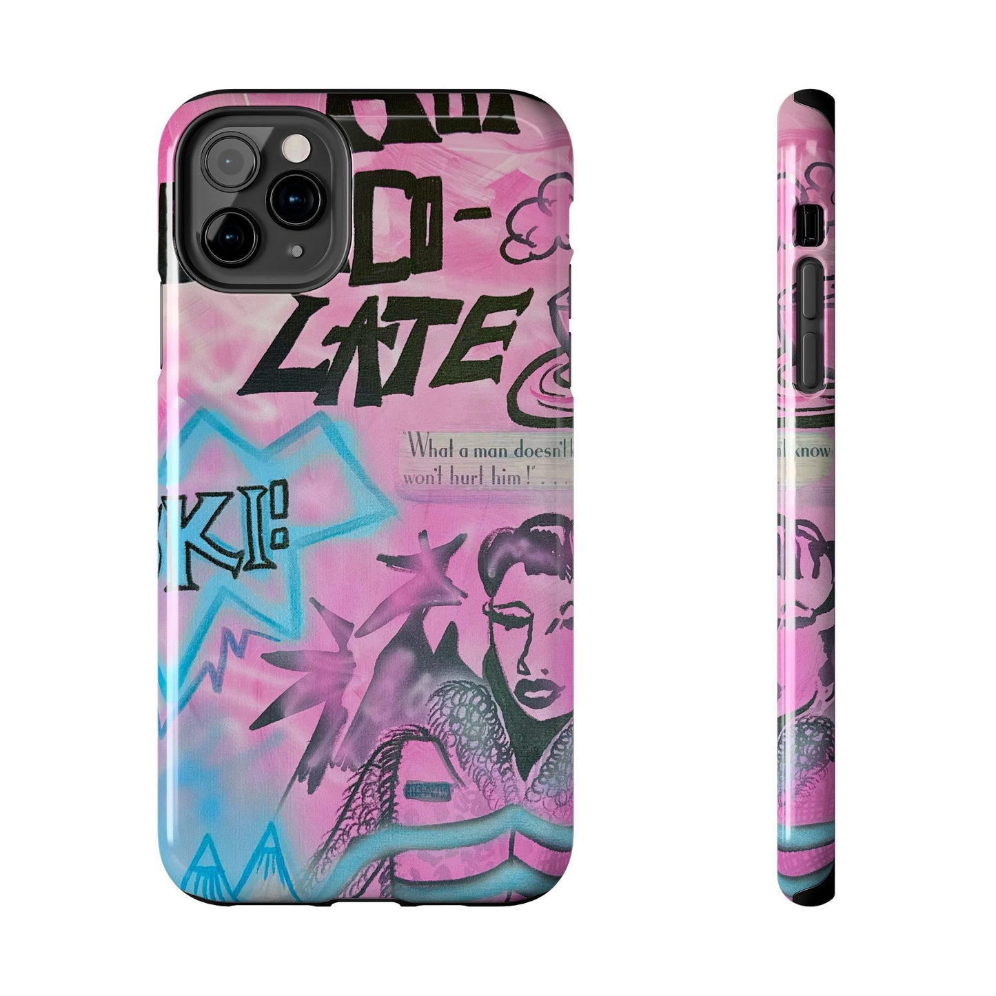 "avant le ski" airbrush iPhone case