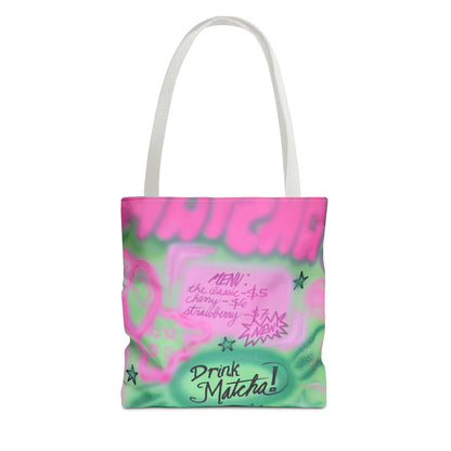 "matcha" airbrush tote bag