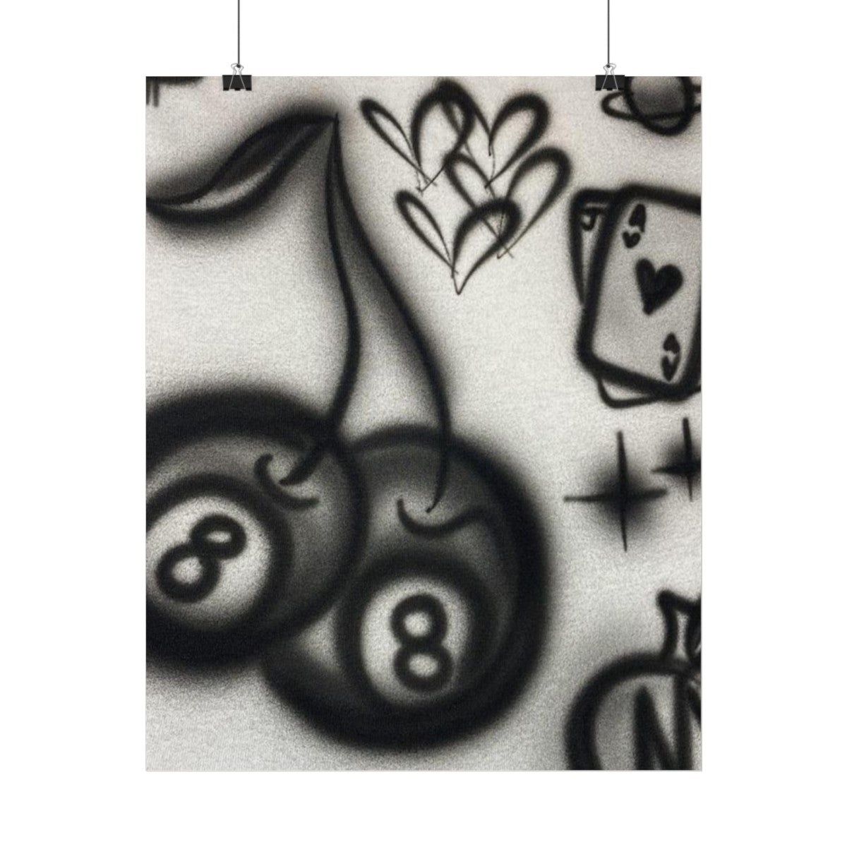 "hidden ace" airbrush rolled print