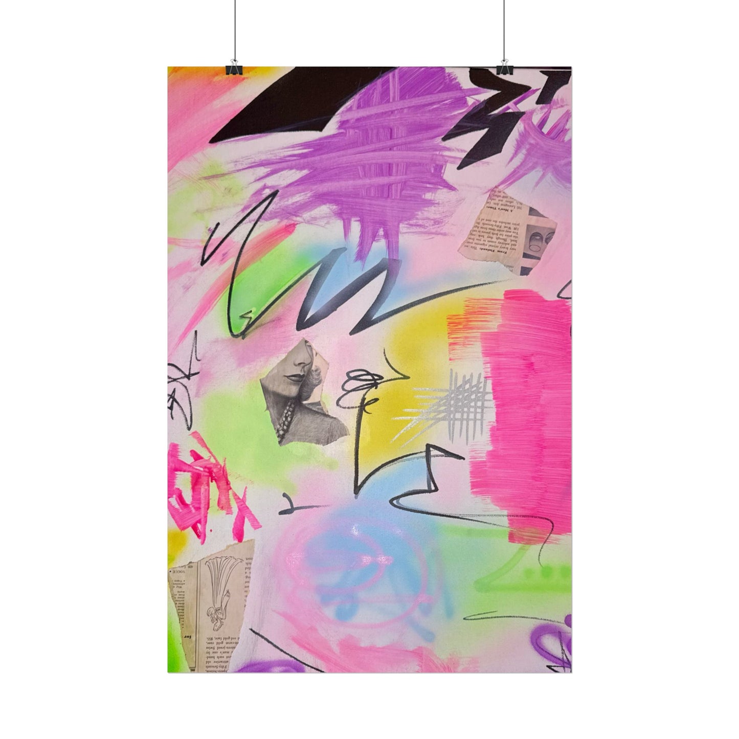 "pastel static" airbrush rolled print