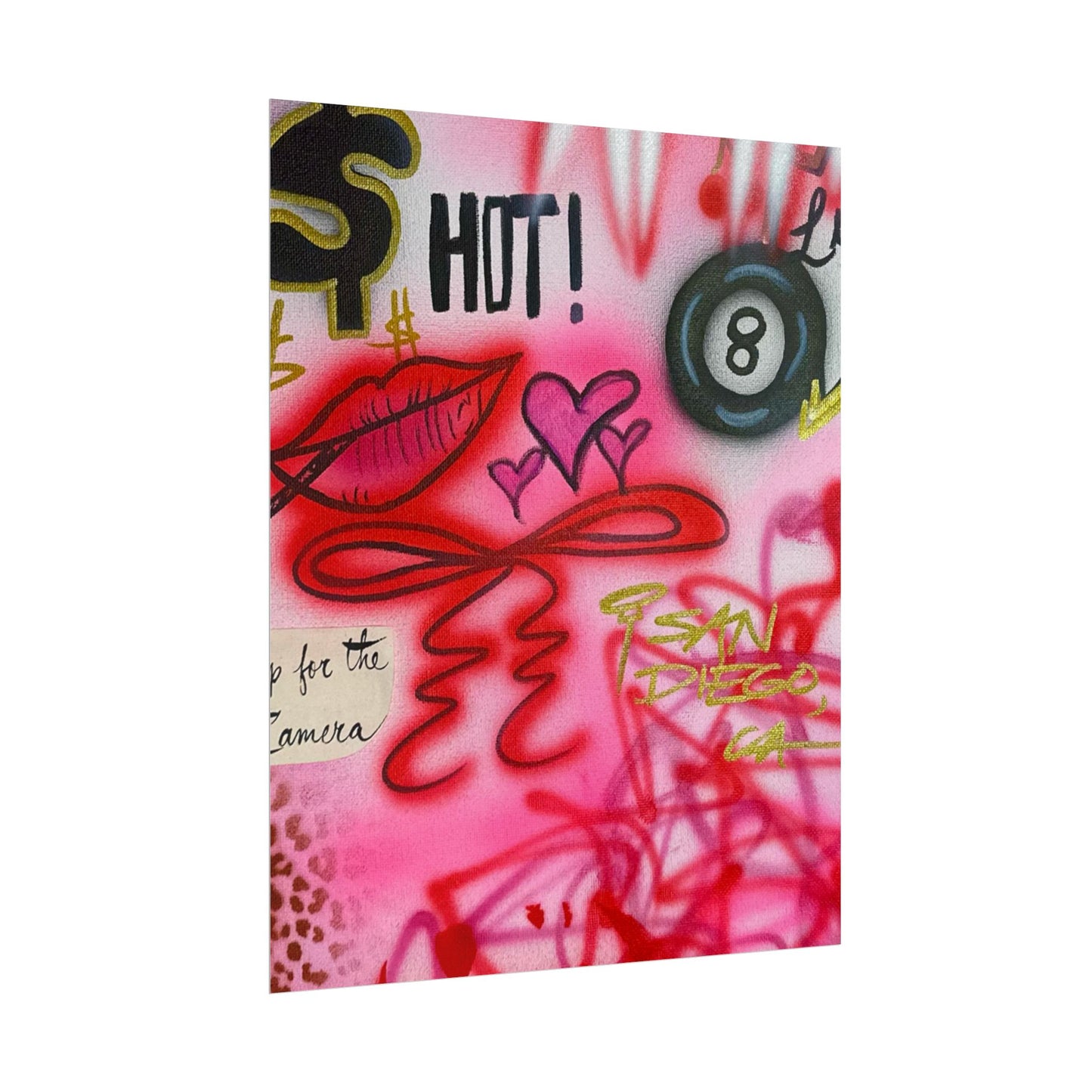 "IT girl" airbrush rolled print