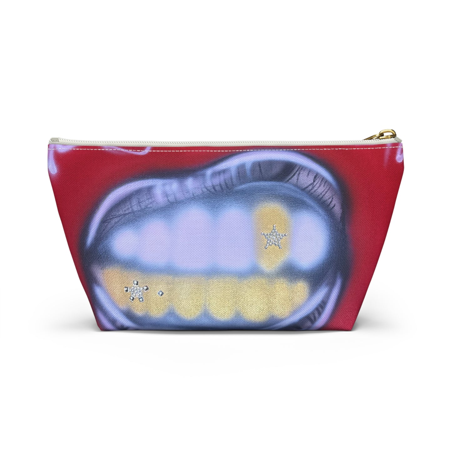 "bite me bling" airbrush makeup pouch