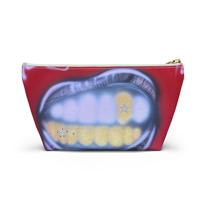 "bite me bling" airbrush makeup pouch