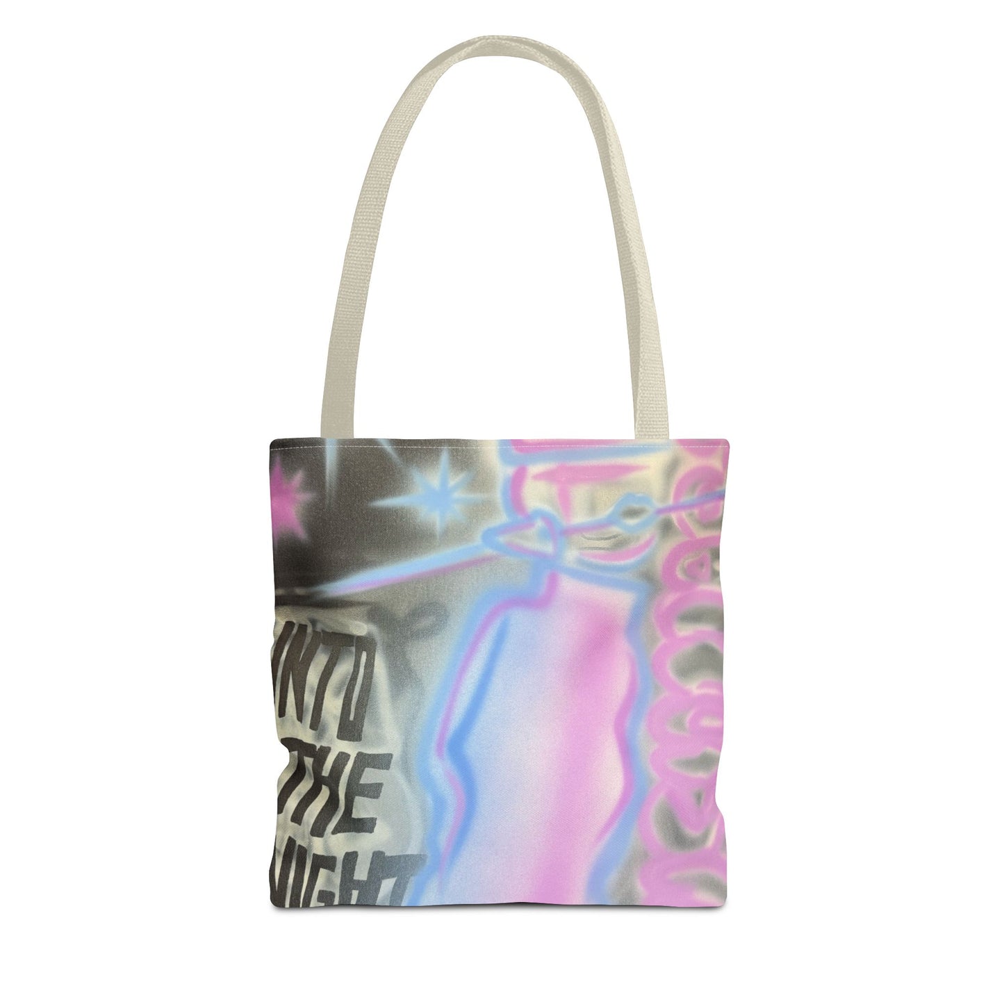 "into the night pt. 2" airbrush tote bag