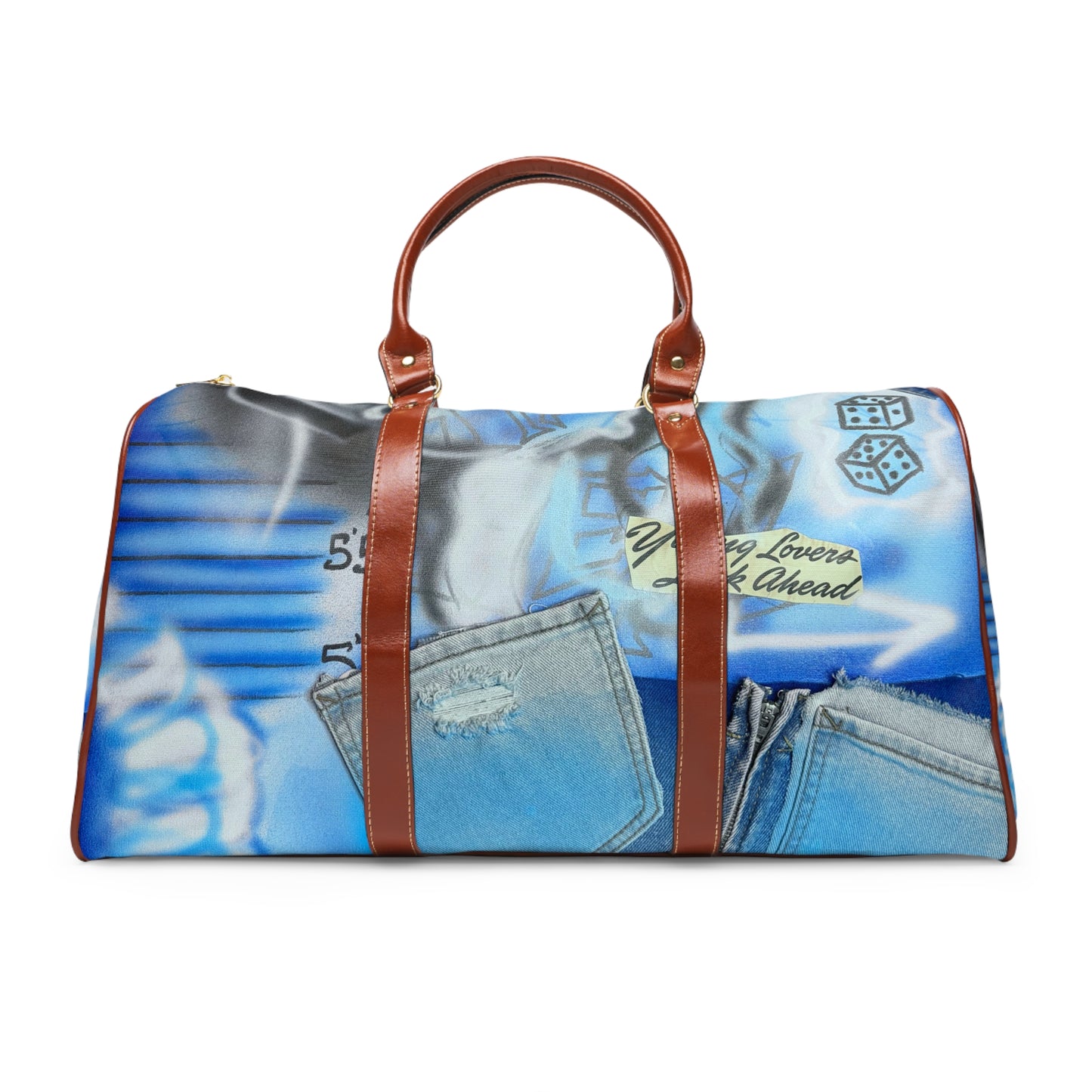 "young lovers" airbrush waterproof travel bag