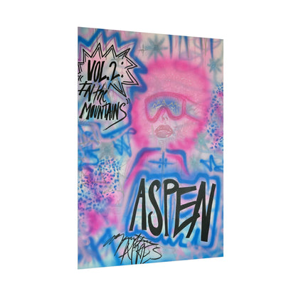 "aspen aspirations" airbrush rolled print